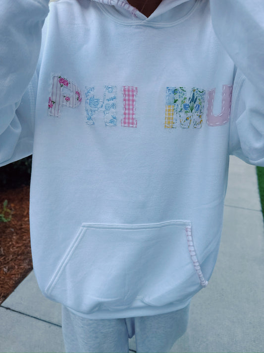 patchwork hoodie custom