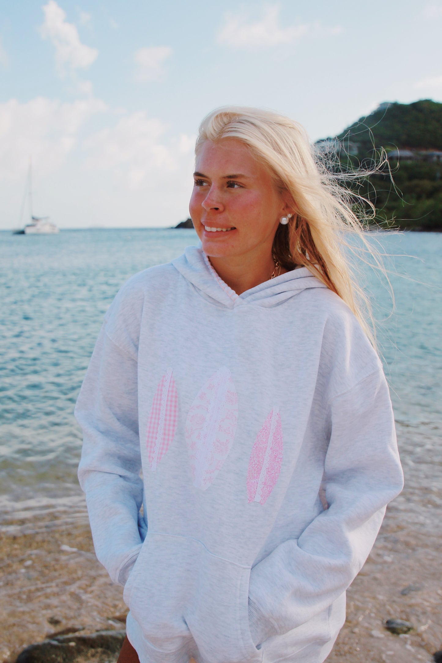 Pink Beach Boards Hoodie