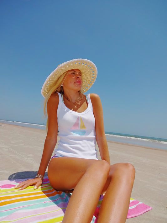 Sunset Sail Striped Tank Top