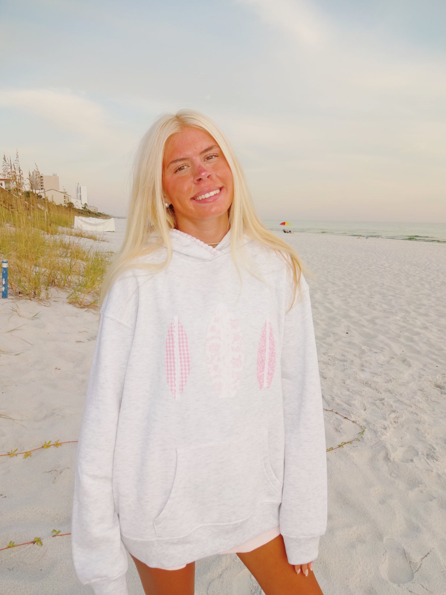 Pink Beach Boards Hoodie