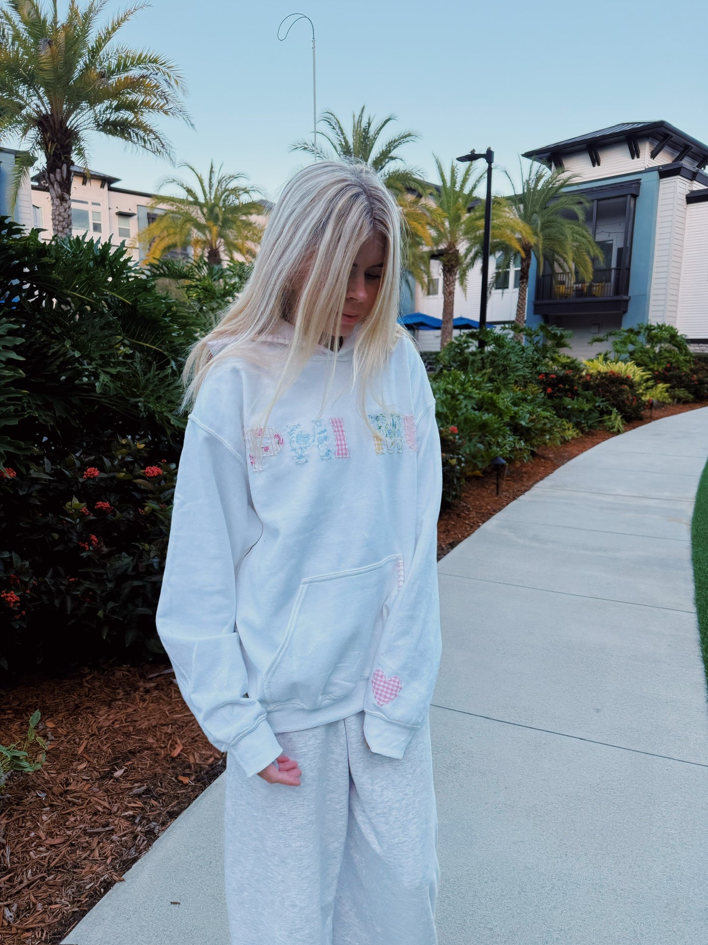 patchwork hoodie custom