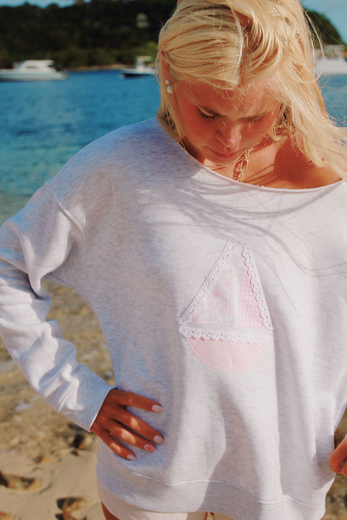 Pink Harbor Crewneck