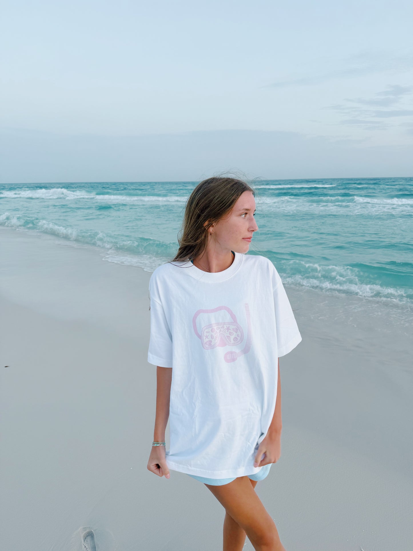 White Snorkel Graphic Tee