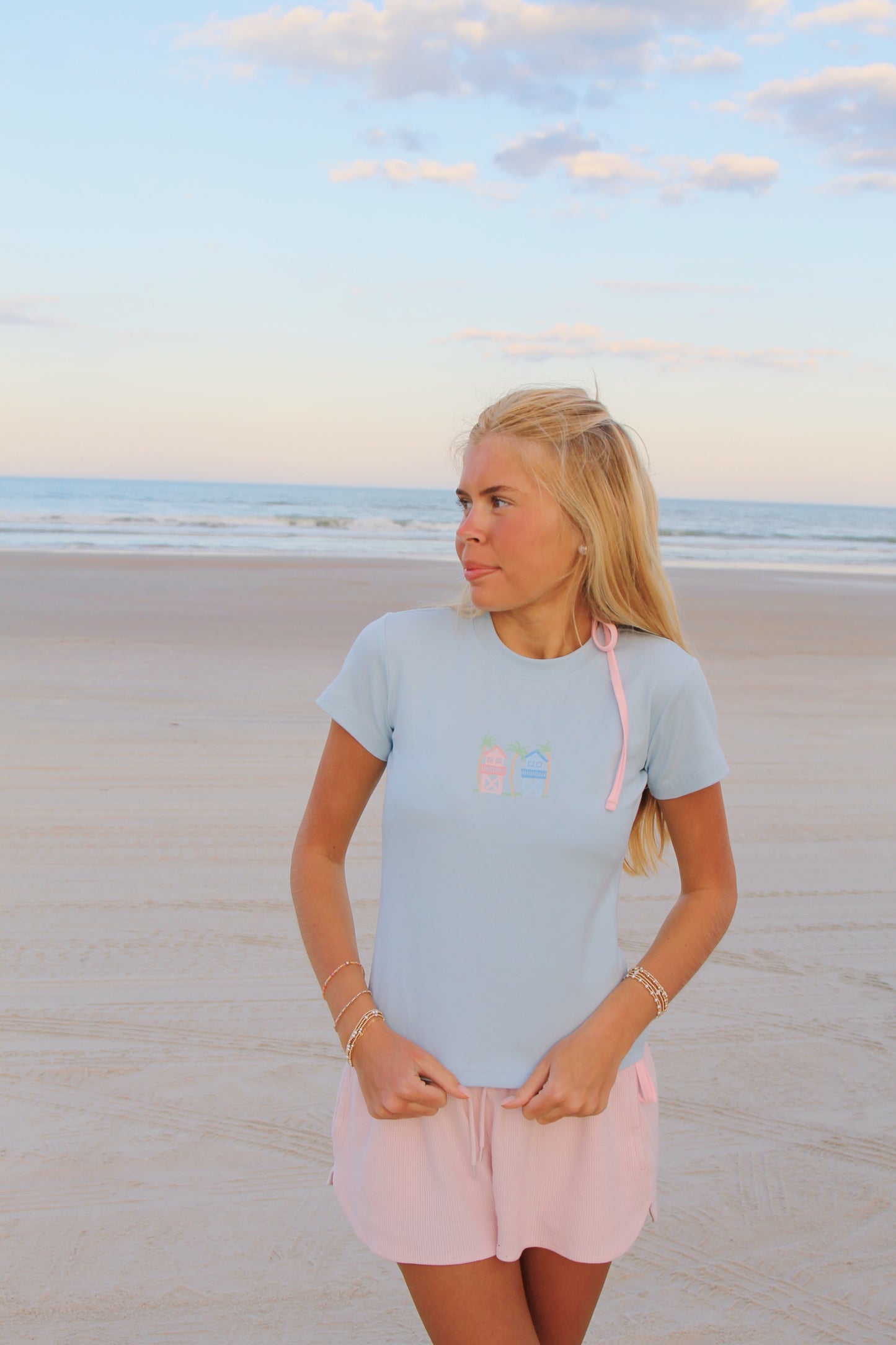Coastal Watch Blue Baby Tee