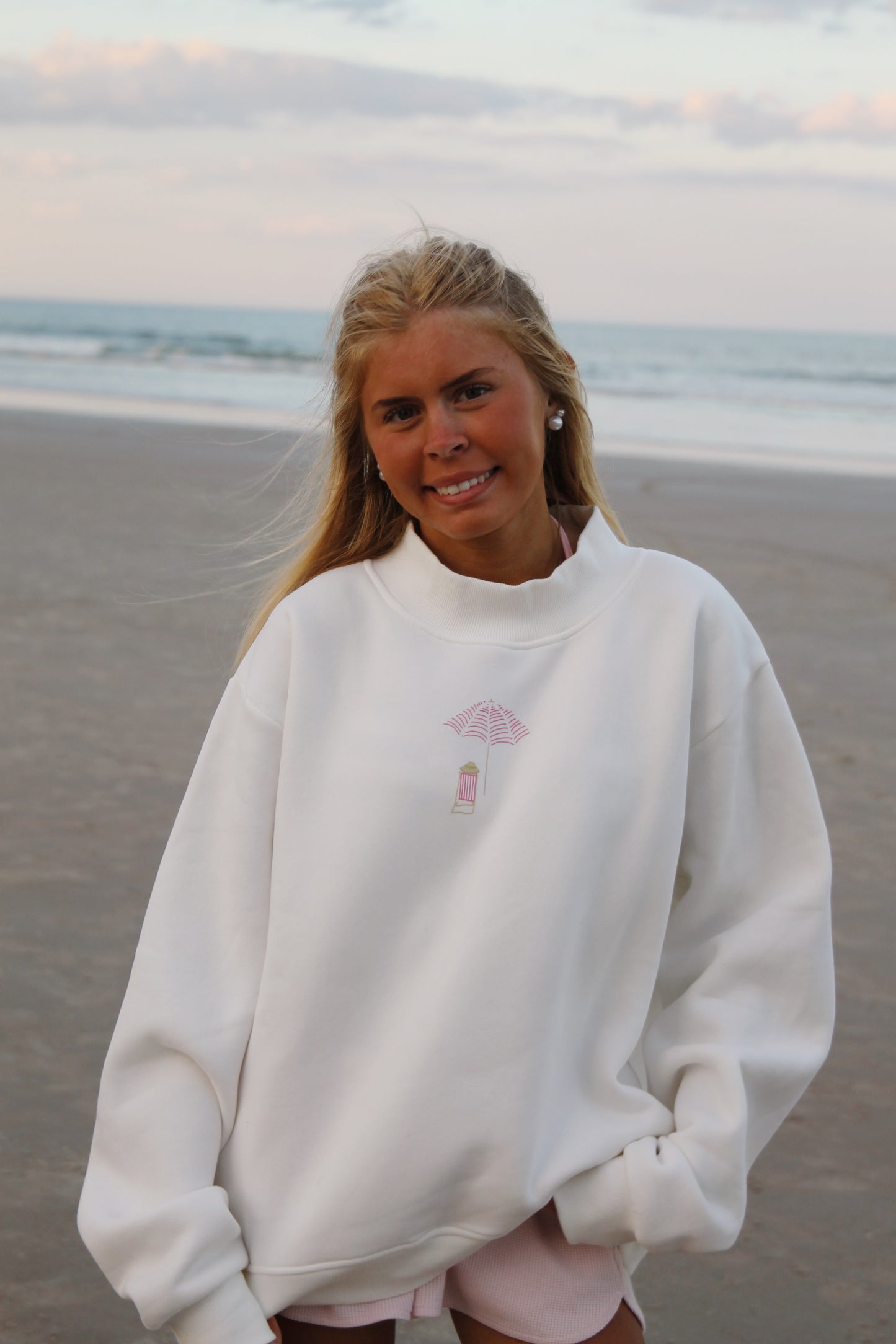 White On the Coast Mockneck