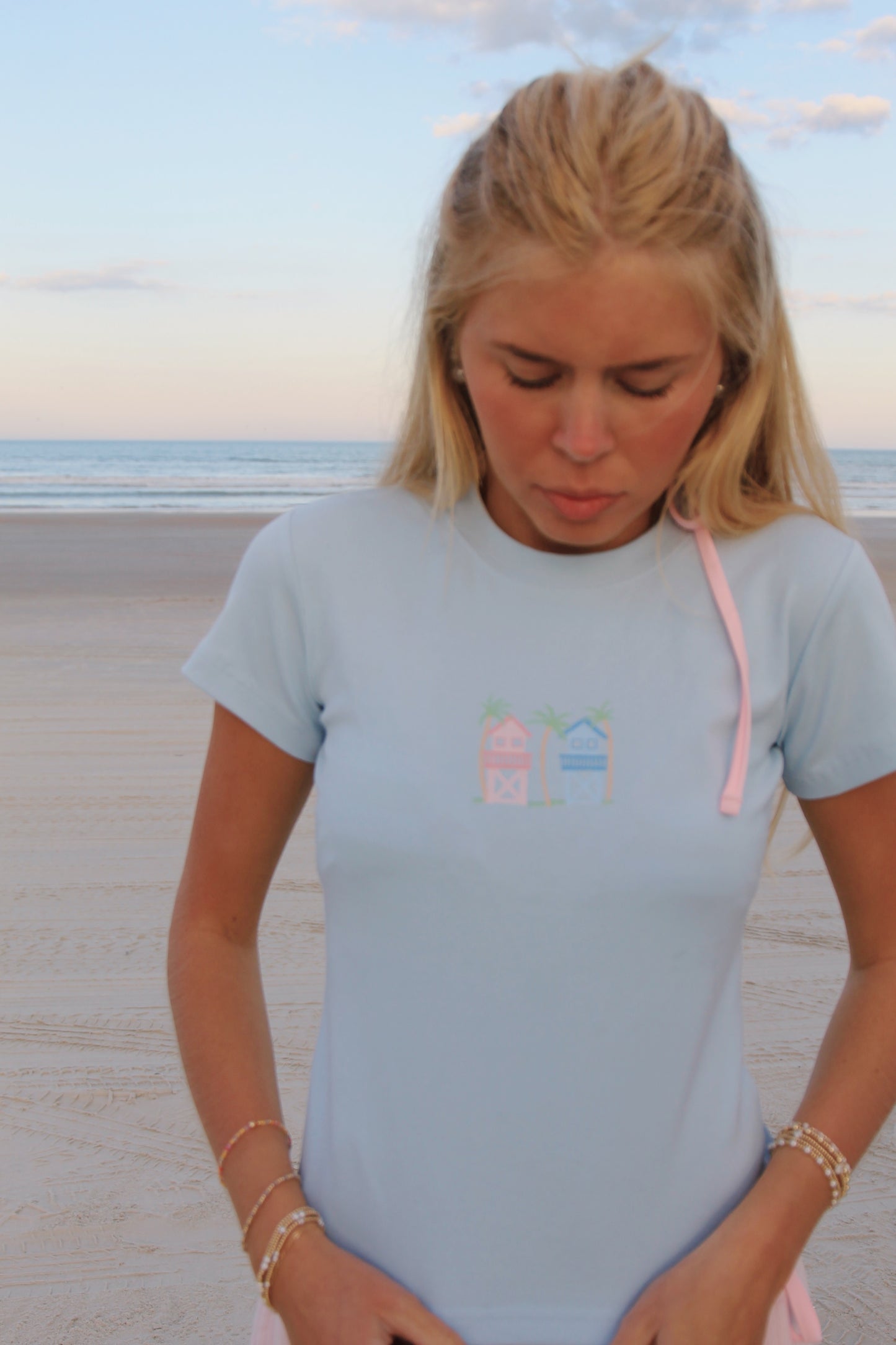 Coastal Watch Blue Baby Tee