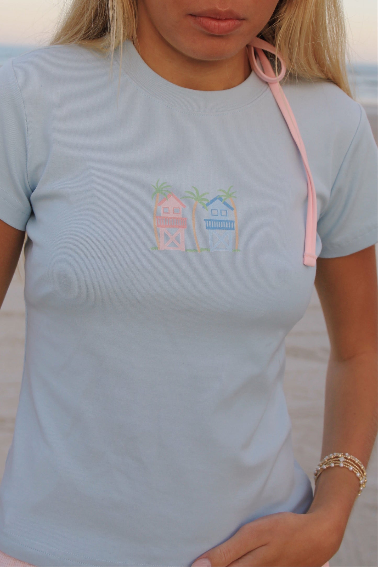 Coastal Watch Blue Baby Tee