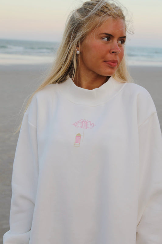 White On the Coast Mockneck