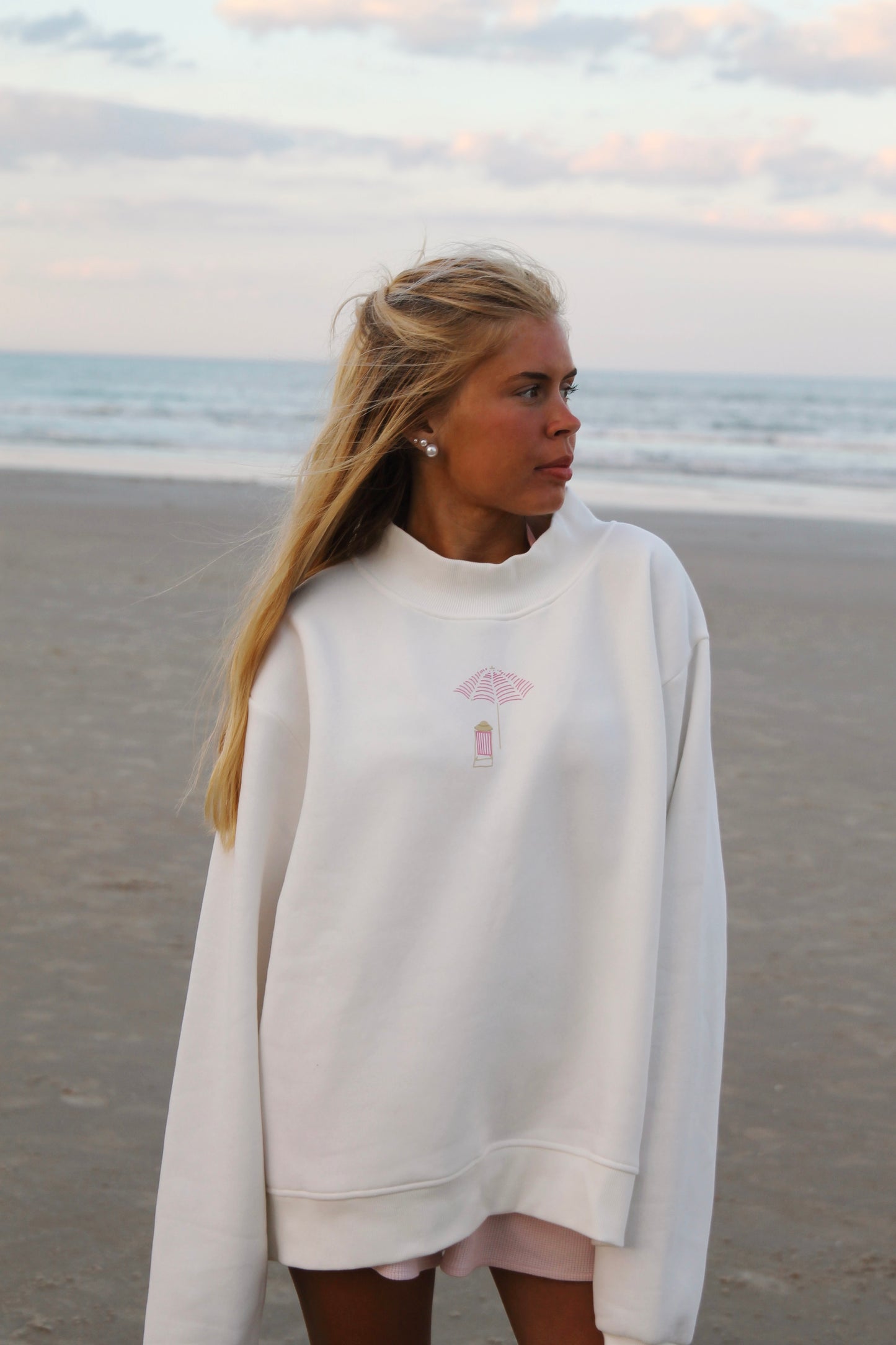 White On the Coast Mockneck